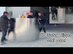 Visa 5 mm brandsäker vattenvåg 3D bambukol väggpanel demo