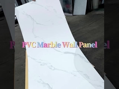 Light Luxury Simple PETG Marble Siding Bamboo Wood Fiber High Light Marble Wall Panel