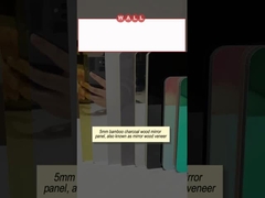 5mm Hot Selling Product Mirror PET Wall Panel Waterproof Bamboo Charcoal Wood Veneer